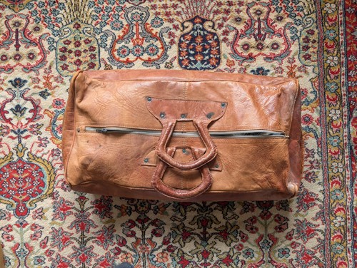 Grand sac cuir vintage - grand,