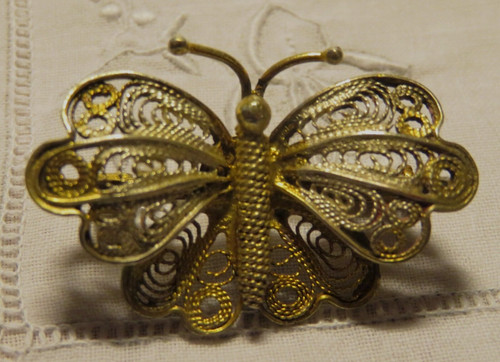 Broche ancienne papillon - broche,