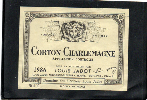 Etiquette corton charlemagne - ,