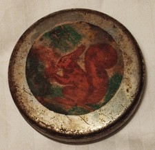 ❤️ RARE BOITE CONFISERIE BONBON PASTILLE MENTHE BULGARIE SOFIA 1950 ÉCUREUIL