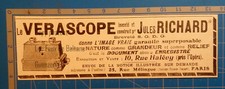 VERASCOPE JULES RICHARD   publicité 1907 advert print
