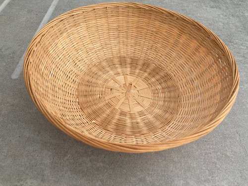 Corbeille osier tressé ronde