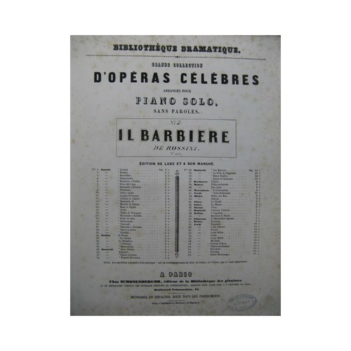 Rossini barbier de - rossini,