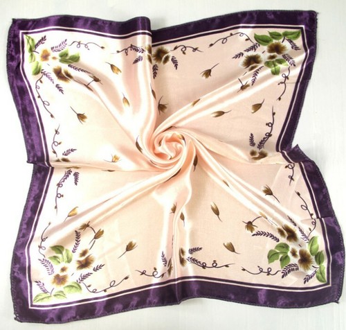 Foulard bandana carré satin