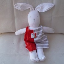 Doudou Lapin Marèse - Blanc Salopette