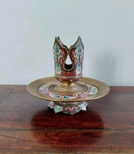 Bougeoir en Bronze & émaux cloisonnés. Signé SUSSE FRÈRES XIXeme 