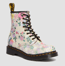 Dr Martens Doc 8 Trou 1460 Ivoire Floral Dos En Cuir 30791292