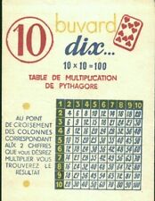 Buvard vintage table de multiplication de Pythagore