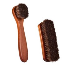 Brosse Chaussure2 PCS Brosses à Chaussures en Poils Naturel en CRIN de Cheval...