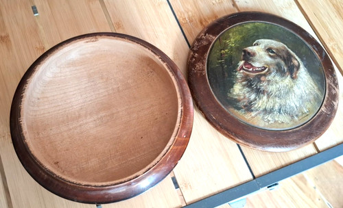 Boîte ronde bois - bois, sculpté