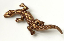 Broche vintage plastique doré - broche,