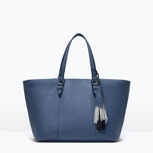 Zara leather tassel - zara, shopper