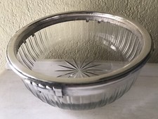 JOLI SALADIER ANCIEN TRÈS BELLE TAILLE ÉTOILE CERCLAGE MÉTAL ARGENTÉ 