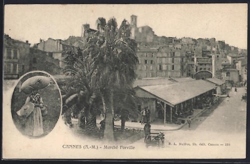 Cpa cannes marché forville - cpa,