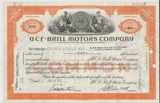 ACTION OBLIGATION  USA : ACF BRILL MOTORS COMPANY