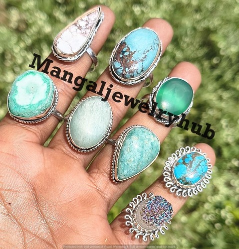 Luxueuses bagues turquoise - , et