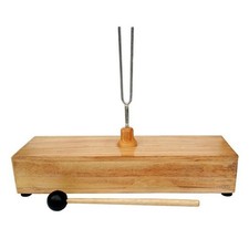  1 Set Tuning Fork dans la fourche de réglage de base en bois avec marteau pour