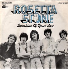 Rosetta Stone (Glam) Sunshine of Your Love 7" vinyl Germany Private Stock 1977 B