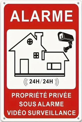 Panneau alarme propriété - panneau,