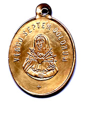 Ancienne Médaille Religieuse. Virgo Septem Dolorum .