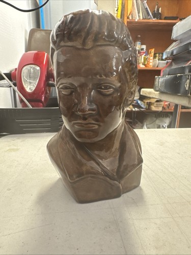 Elvis brown metal bust - brown,