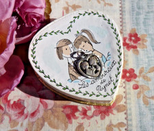 ANCIENNE MÉDAILLE en argent et son ÉCRIN "Les amoureux de Peynet/ Murat"