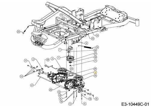 Transmission tracteur tondeuse - transmission,