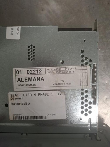 Autoradio seat ibiza phase - seat,