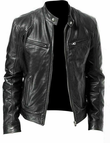 Veste cuir noir pour homme - veste, en