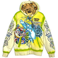 Rare Hoodie Zippé Graphique x Strass Cyber y2k Vintage 2000’s Christian Audigier