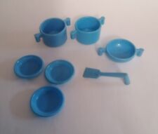 Playmobil 3540, 3258, vaisselle bleue, vintage
