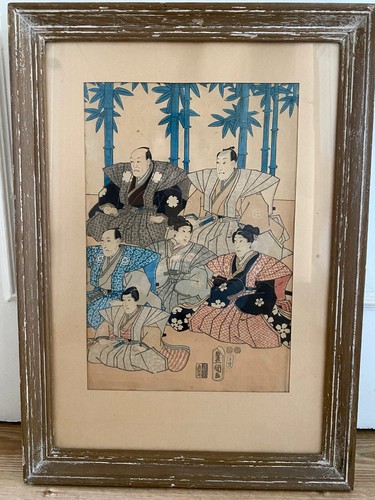 Estampe originale samouraï - estampe,