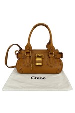 Chloé Paddington Mini Bag in Camel Leather