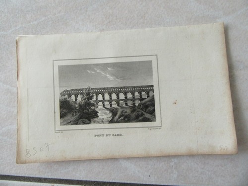 Gravure 19ème siècle pont - gravure,