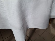 NAPPE, DAMASSE, BLANCHE, 140 x