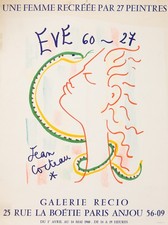 Jean COCTEAU Eve Affiche