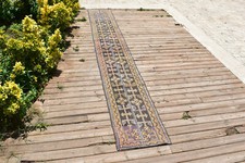 Tapis turc 18''x134'' patchwork vintage couloir couloir 1x11 tapis