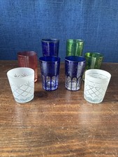 8 Verres À Thé Anciens En Cristal Taillé Modèle Rabat Saint Louis Baccarat