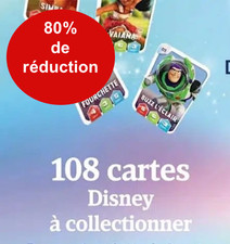 à partir de 0,20 € la carte Disney Leclerc 2025 à l'unité complète ton album