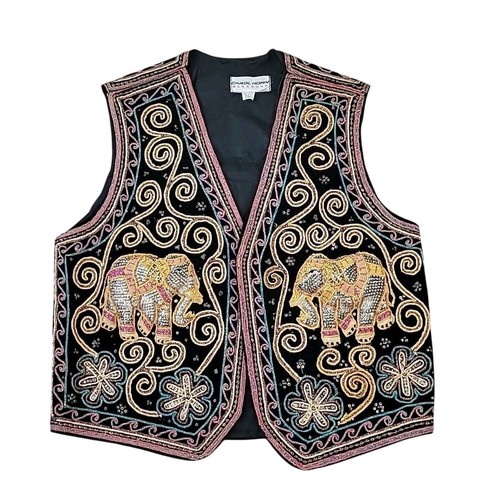 Vtg carol horn - elephant, beaded