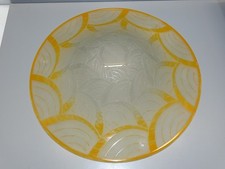 -LE VERRE FRANCAIS BELLE COUPE DE LUSTRE PATE de VERRE ART DECO SUSPENSION