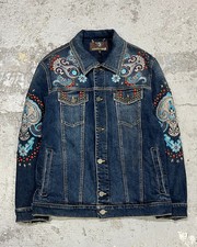 Roberto Cavalli Studded Ornament Blue Denim Jacket (S)