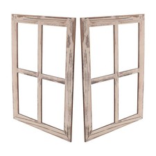  2 Pcs Fausses Fenêtres Bois