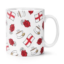 Tasse Mug 10oz Motif Thé Anglais Et Roses - Drapeau D'Angleterre Amusant