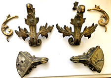 Fronton pediment bronze pieds brass clock UHR pendule cartel Antique French N 18