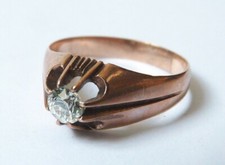 Bague OR rose + diamant  Bijou