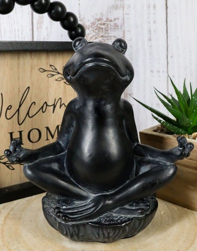 Ancient meditating frog - meditating, on