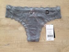 Lingerie culotte tanga gris