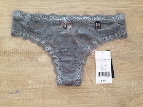 Lingerie culotte tanga gris