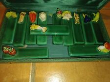 12 Porte Couteaux En Barbotine